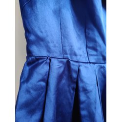 Kongebl� silkekjole fra 1950'erne