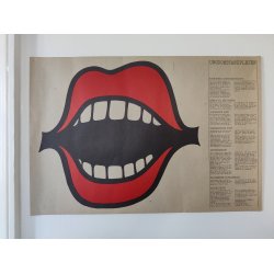 Plakat med k�mpe mund