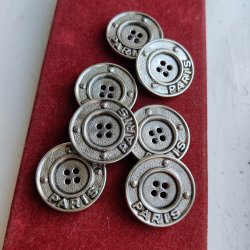 Knapper Paris, metal og plast