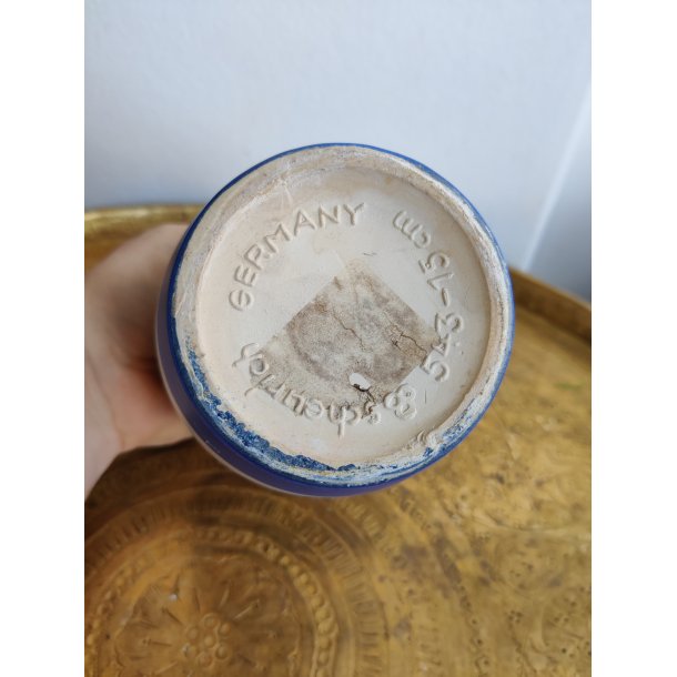 Scheurich vase med bl� striber