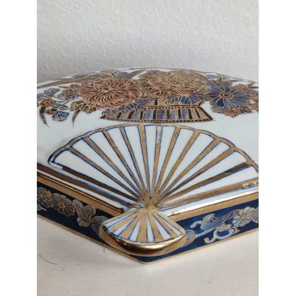 Kinesisk vifte skrin i porcel�n