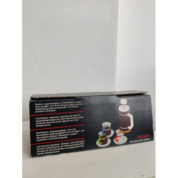 Bodum espressokopper 1980erne i orginal emballage