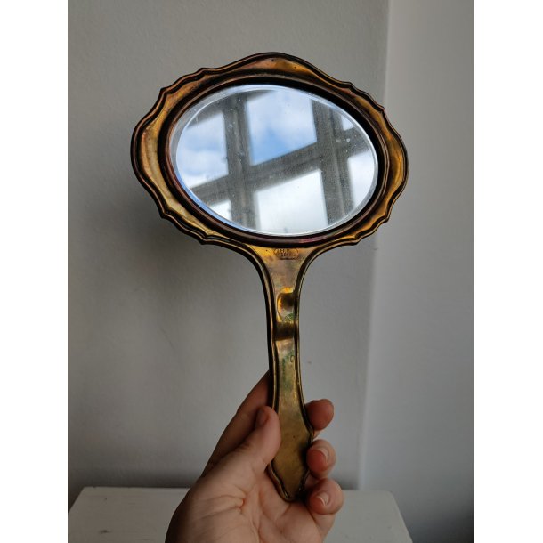 H�ndspejl i bronze