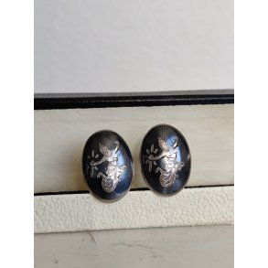 Vintage �reskruer i s�lv med danserinder