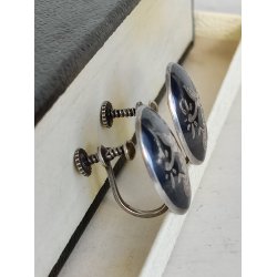 Vintage �reskruer i s�lv med danserinder