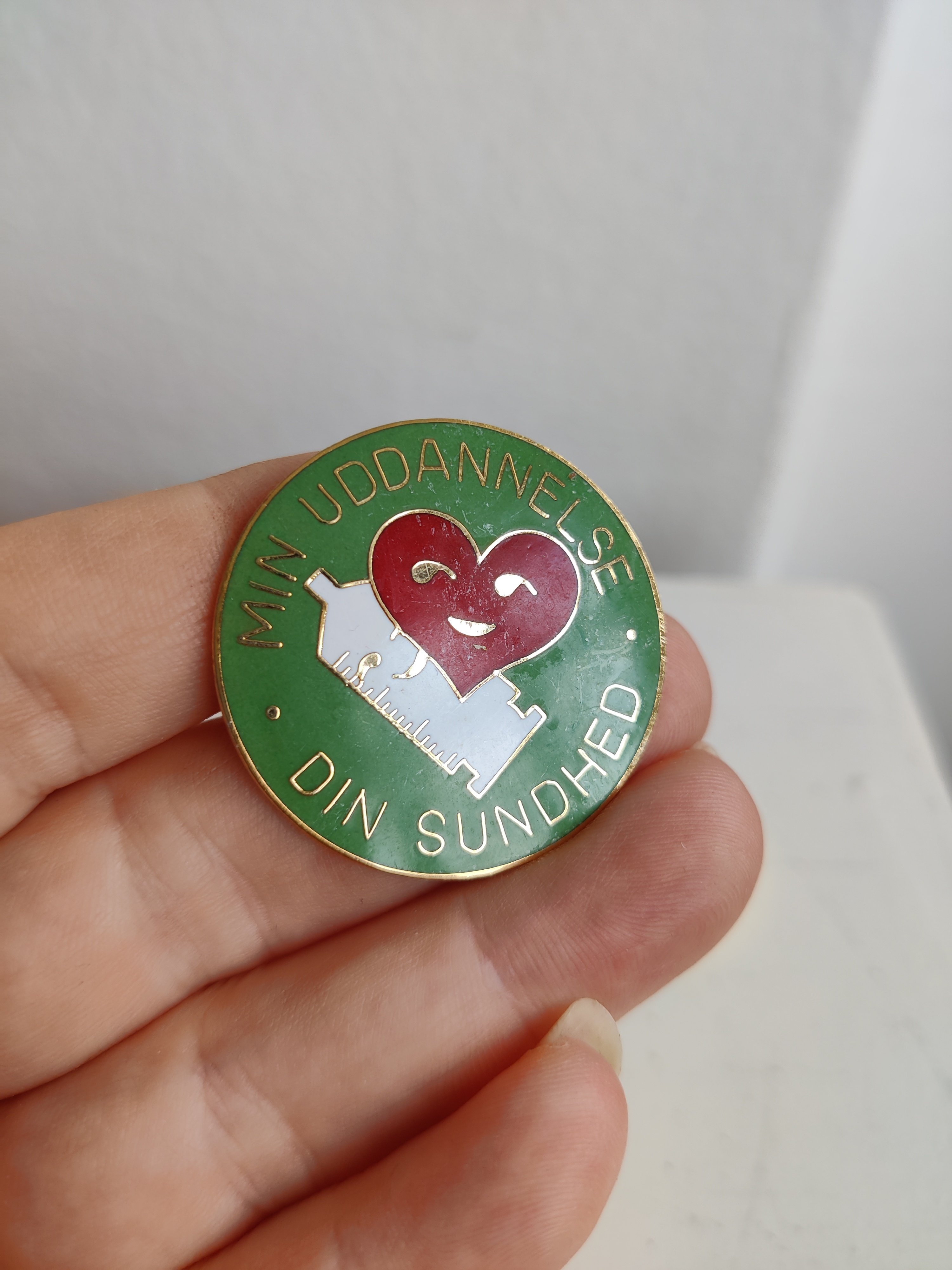 Sygepleje-elev badge 1970erne