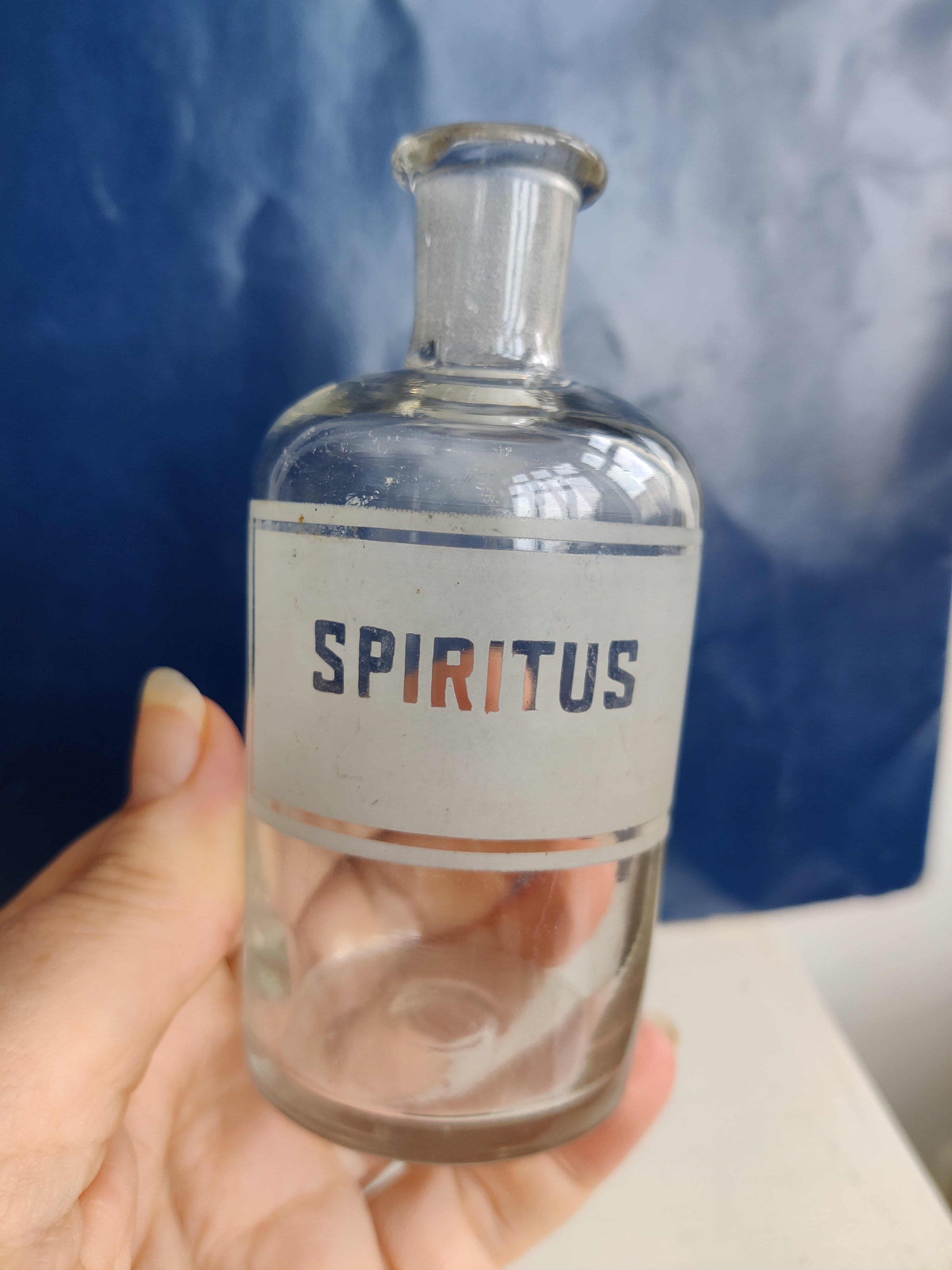 Lille apotekerflaske til spiritus