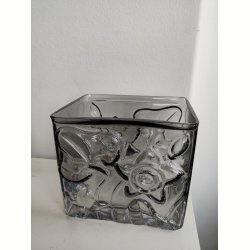 R�gfarvet stor glasvase SEA Glasbruk