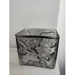 R�gfarvet stor glasvase SEA Glasbruk