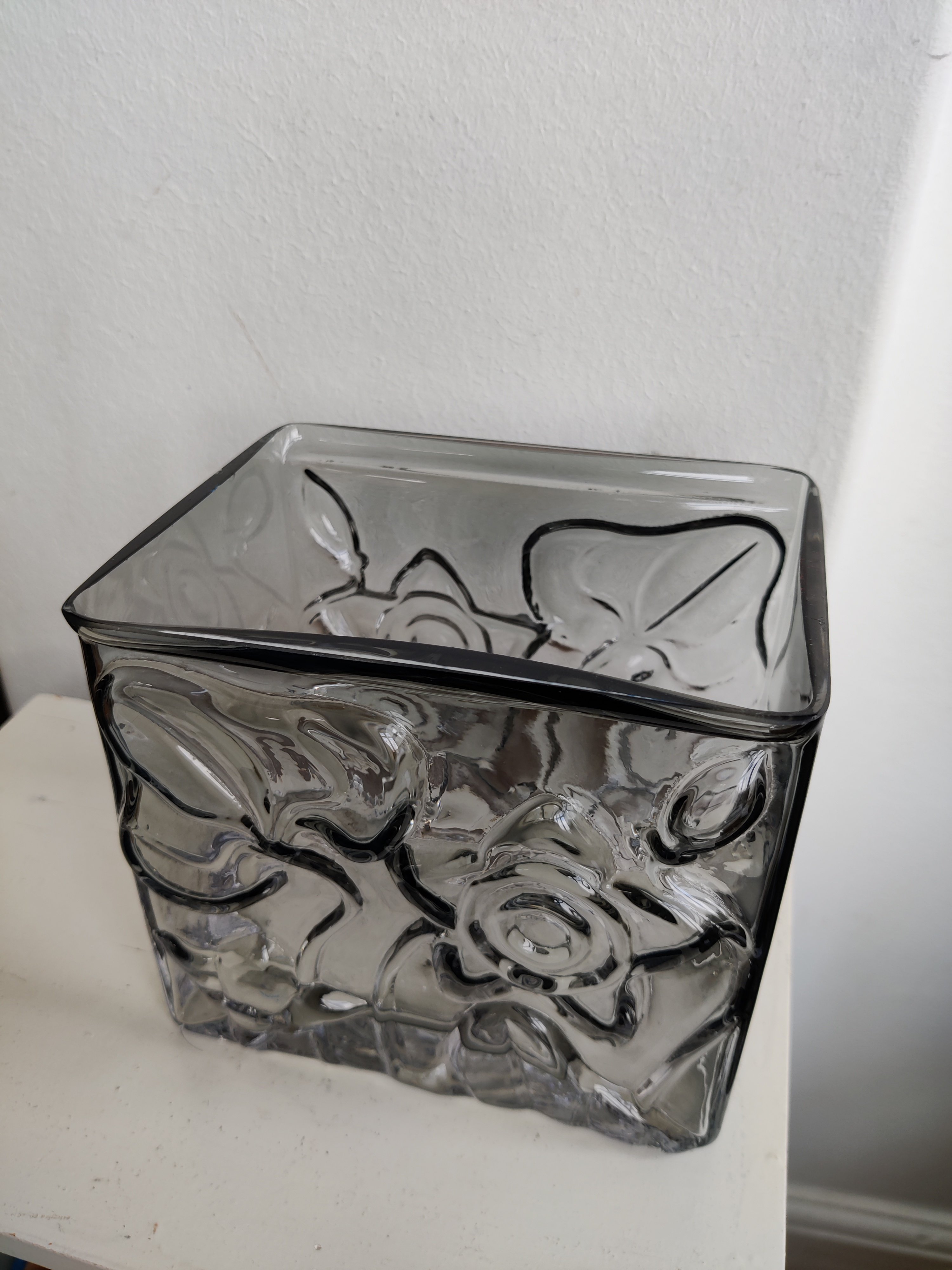 Rgfarvet stor glasvase SEA Glasbruk
