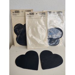 L�derlapper fra 1960'erne, sort hjerte