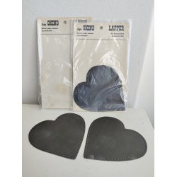 L�derlapper fra 1960'erne, brunt hjerte