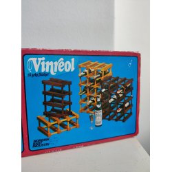 Vinreol til seks flasker fra 1970'erne, saml-selv