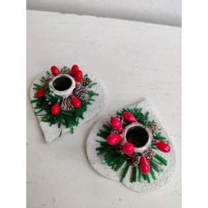 Gamle sned�kkede kertestager, hjerteform