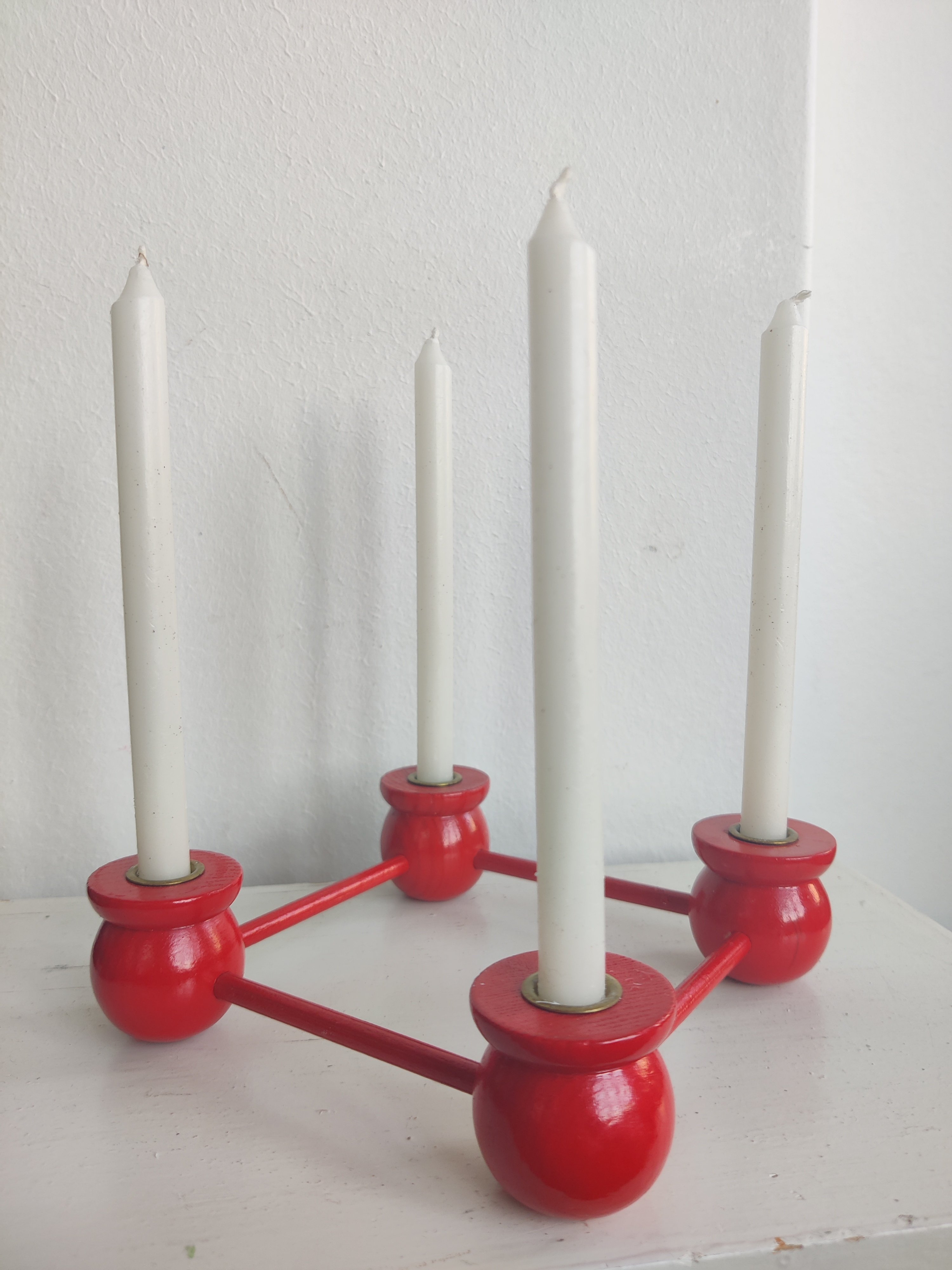 Adventsstage til kertelys, rdt tr