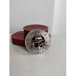 Antik fransk broche "Dieu vous garde" med anker