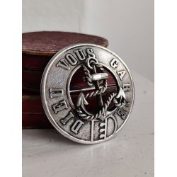 Antik fransk broche "Dieu vous garde" med anker