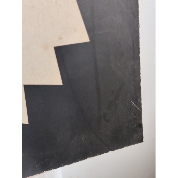 Se her! Gammelt butiksskilt af pap