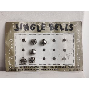 Jingle Bells, bj�lder p� gammelt butiksdisplay