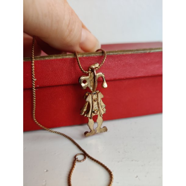 Vintage halsk�de med bev�gelig nar