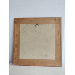 Gr�ntsags-ansigt i glas og ramme