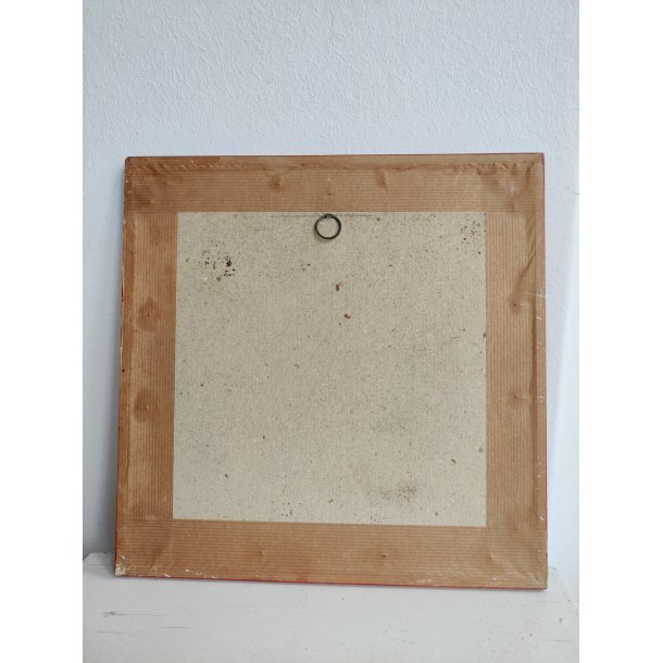 Gr�ntsags-ansigt i glas og ramme