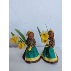 2 s�de retro p�skepiger, koglefigurer