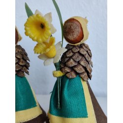 2 s�de retro p�skepiger, koglefigurer