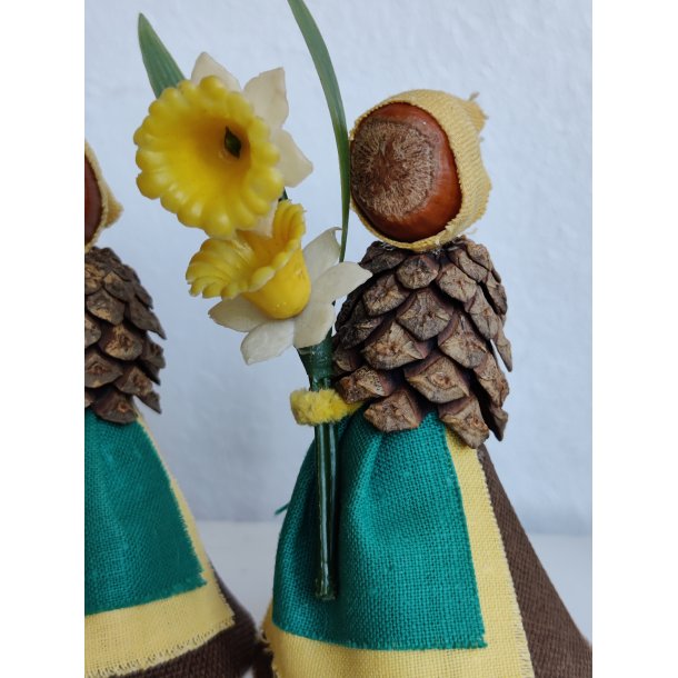 2 s�de retro p�skepiger, koglefigurer