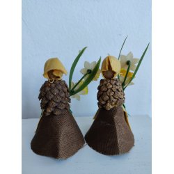 2 s�de retro p�skepiger, koglefigurer