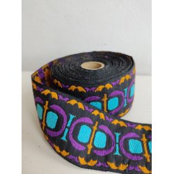 Vintage broderet kanteb�nd 1960'erne