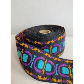 Vintage broderet kanteb�nd 1960'erne