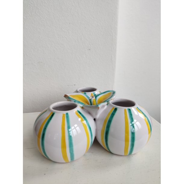 Tredelt kuglevase i keramik, Herne Danmark