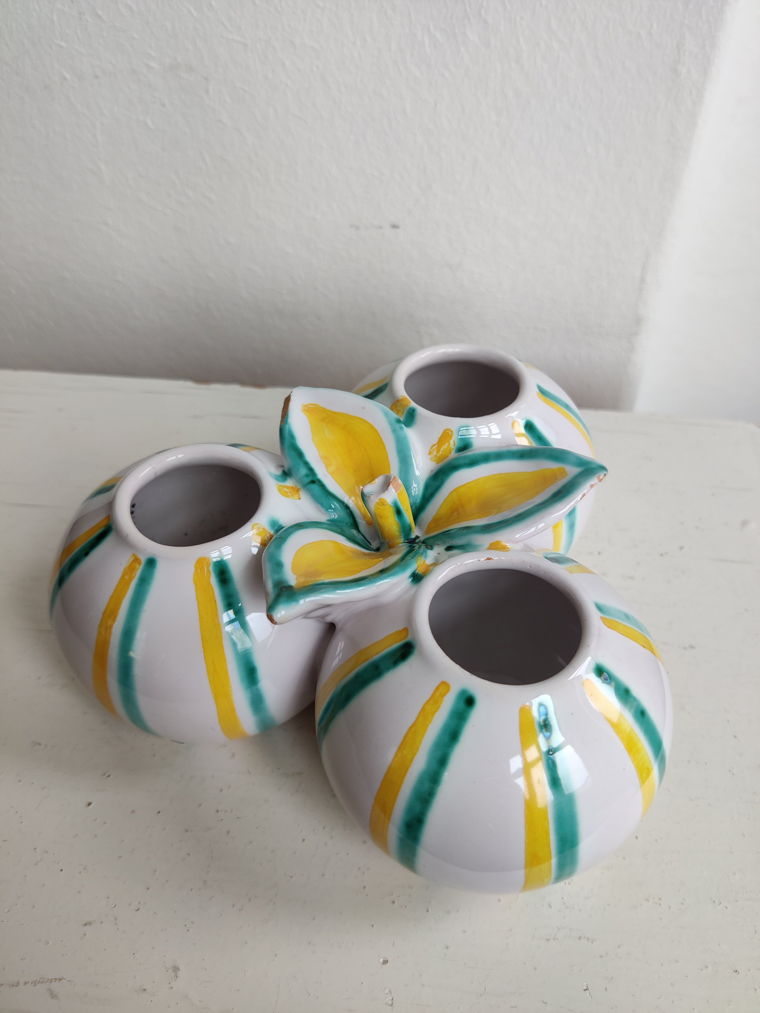 Tredelt kuglevase i keramik, Herne Danmark