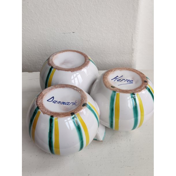 Tredelt kuglevase i keramik, Herne Danmark