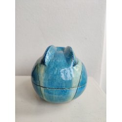 Vintage bl� kaninkrukke, candy container