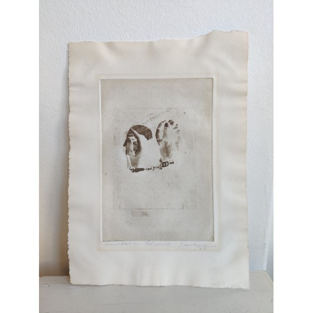 H�nder og ansigter, originaltryk 1969, svensk kunstner