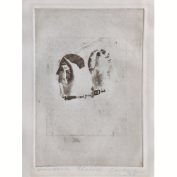 H�nder og ansigter, originaltryk 1969, svensk kunstner