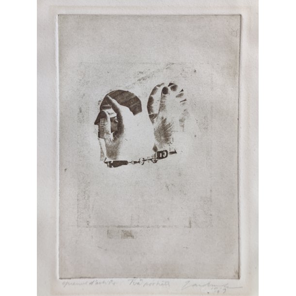 H�nder og ansigter, originaltryk 1969, svensk kunstner