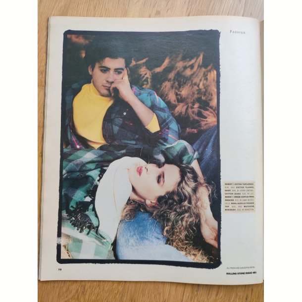 Rolling Stone Magazine august 1986: Boy George, Robert Downey Jr., Sarah Jessica Parker mfl.