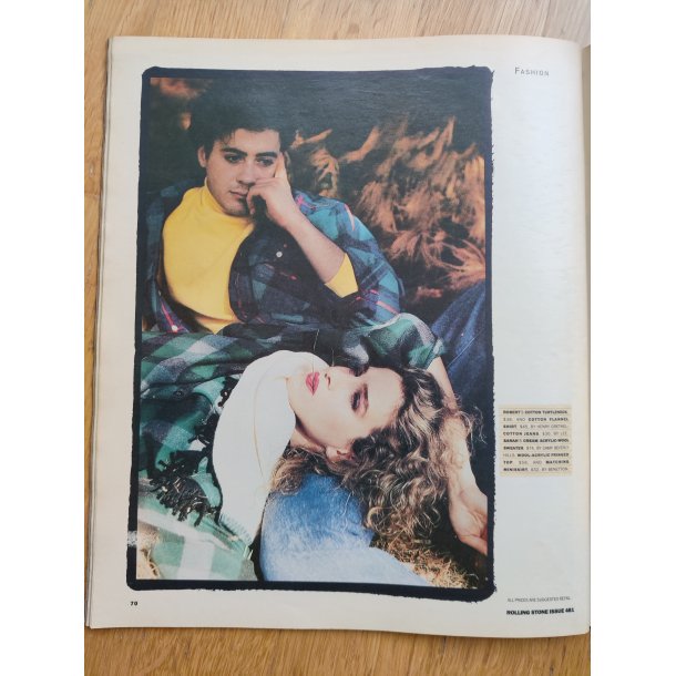 Rolling Stone Magazine august 1986: Boy George, Robert Downey Jr., Sarah Jessica Parker mfl.