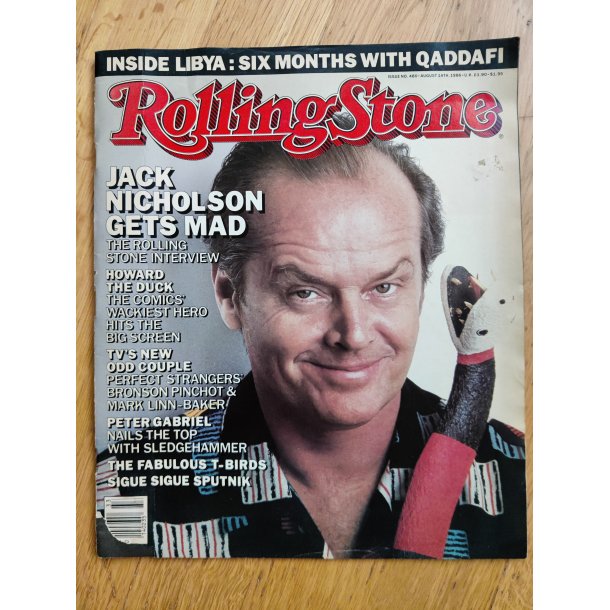 Rolling Stone Magazine august 1986: Jack Nicholson