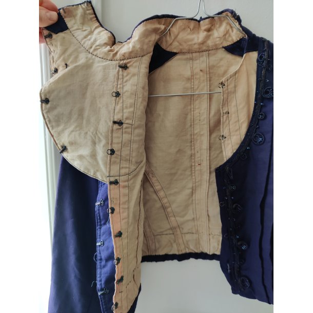 Antik lilla overdel/kjoleliv fra ca. 1890-1910