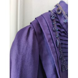 Antik lilla overdel/kjoleliv fra ca. 1890-1910