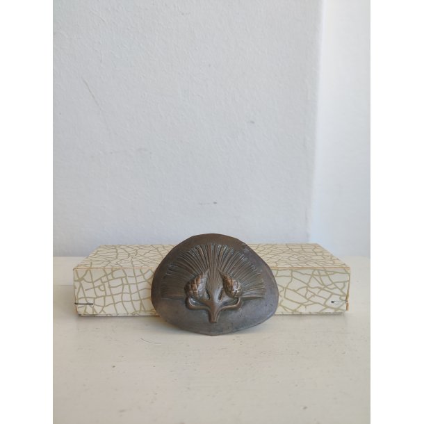 Smuk gammel svensk broche i bronze. Sk�nvirke / jugendstil