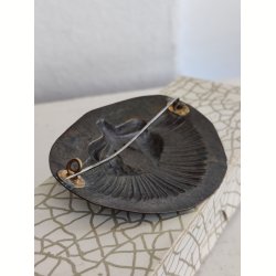 Smuk gammel svensk broche i bronze. Sk�nvirke / jugendstil
