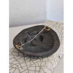 Smuk gammel svensk broche i bronze. Sk�nvirke / jugendstil