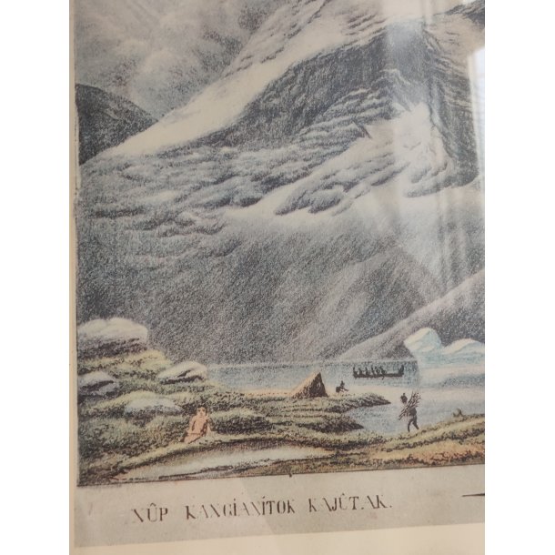 Lars M�ller: Kajutaks Fjeld i Godthaabs Fjord, 1863