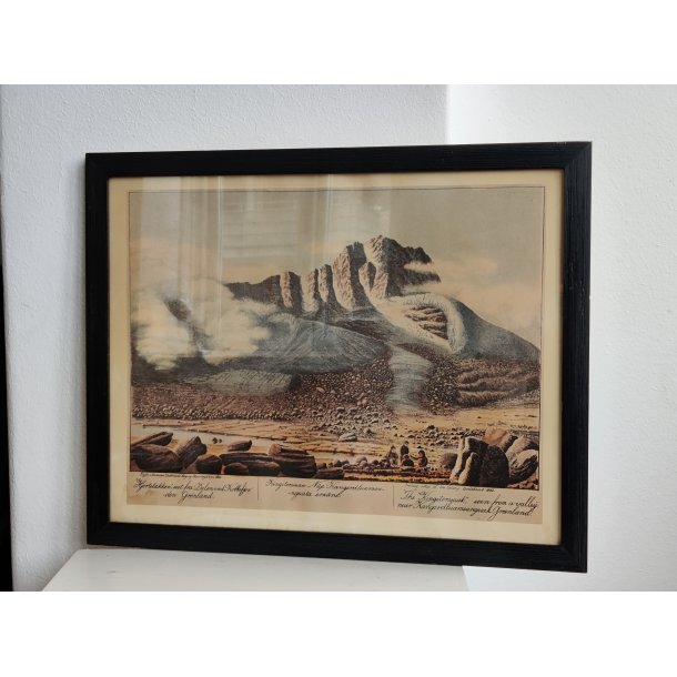 Lars M�ller: Hjortetakken seet fra Dalen ved Kobberfjorden Gr�nland, 1863