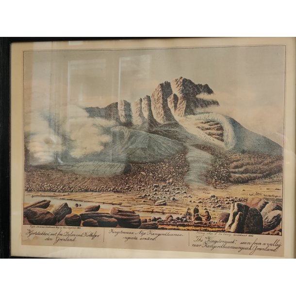 Lars M�ller: Hjortetakken seet fra Dalen ved Kobberfjorden Gr�nland, 1863